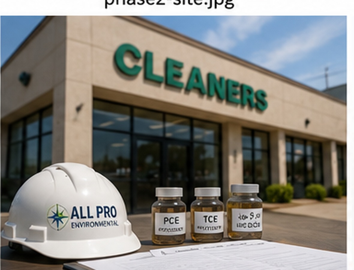 All Pro Environmental dry cleaner remediation for PCE, TCE, and chlorinated solvent impacted properties.
